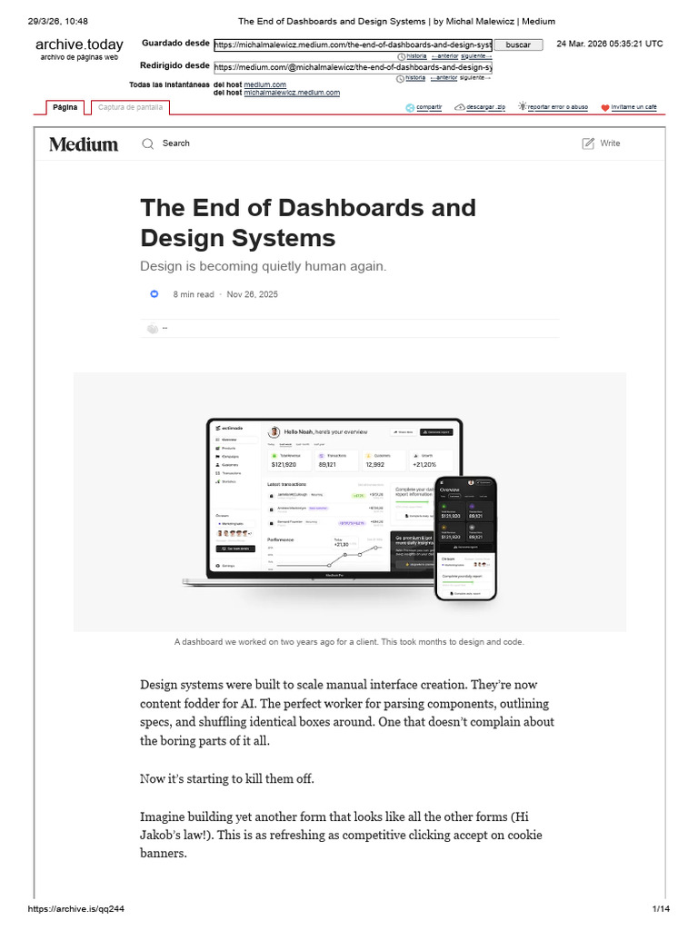 The End of Dashboards and Design Systems | PDF | I Phone | Computing