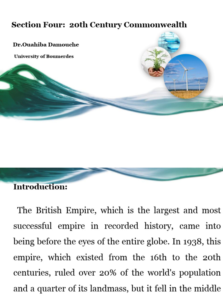 SECTION FOUR 20 TH Century Commonwelth Historical Background | PDF ...