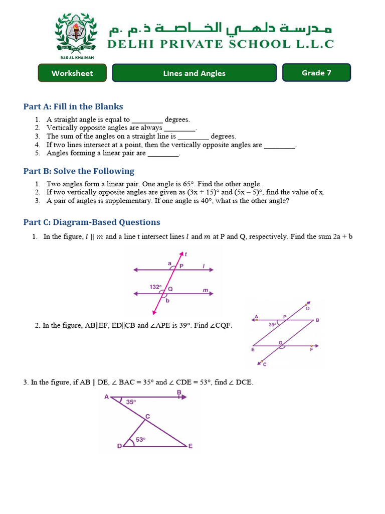 5.lines and Angles | PDF