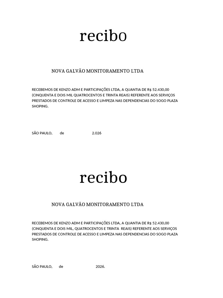 Recibo Sogo | PDF