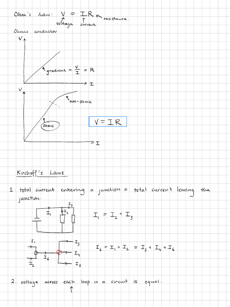 GCSE Electricity Notes | PDF | Electrical Resistance And Conductance ...