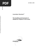 As 3846-2005 the Handling and Transport of Dangerous Cargoes in Port Areas