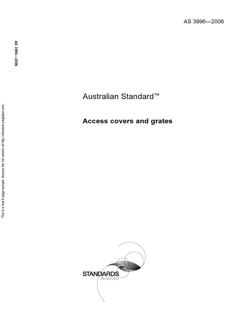 As 3996-2006 Access Covers and Grates | PDF | Structural Steel | Steel