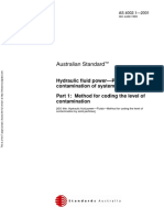 As 4002.1-2001 Hydraulic Fluid Power - Particulate Contamination of Systems Method of Coding The Level of Con