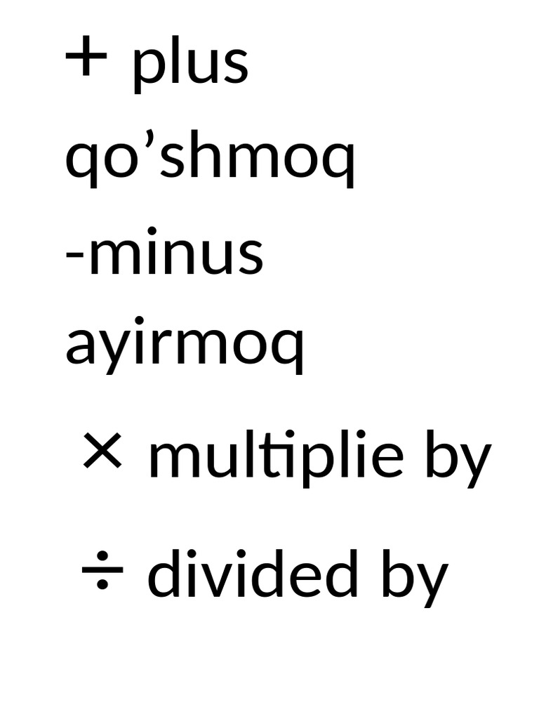 Math Basic Symbols | PDF