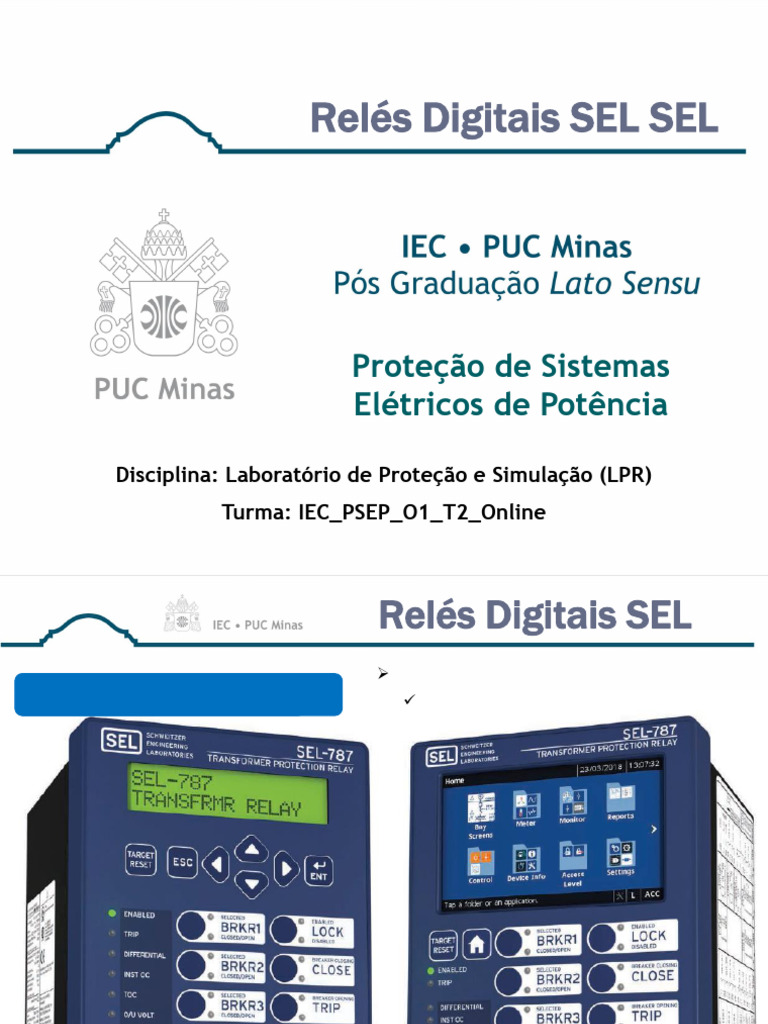 Aula 04 - Relé SEL-787 | PDF