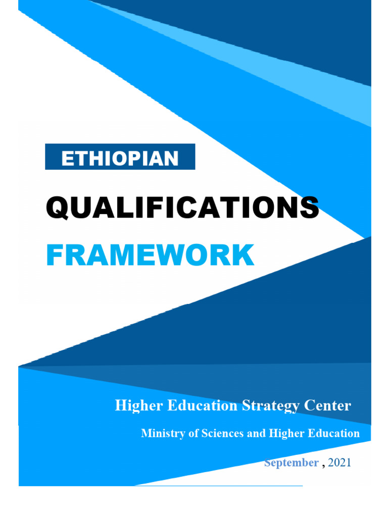 The Ethiopian Qualifications Framework Revised in September 2021 | PDF ...