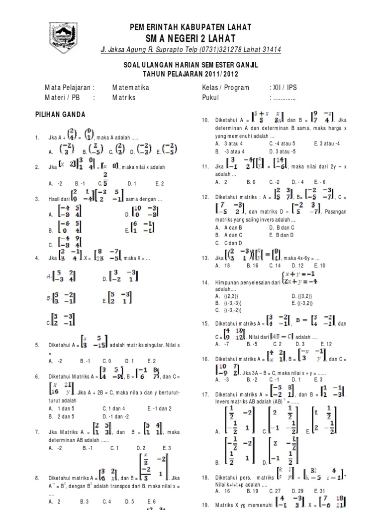 Pilihan Ganda Contoh Soal Induksi Matematika Kelas 11