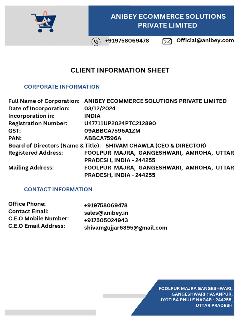 Client Information Sheet 12 | PDF