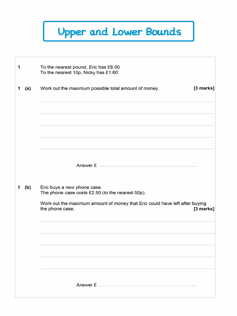Upper and Lower Bounds | PDF