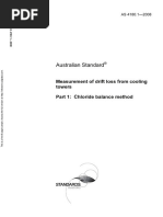 As 4180.1-2008 Measurement of Drift Loss From Cooling Towers Chloride Balance Method