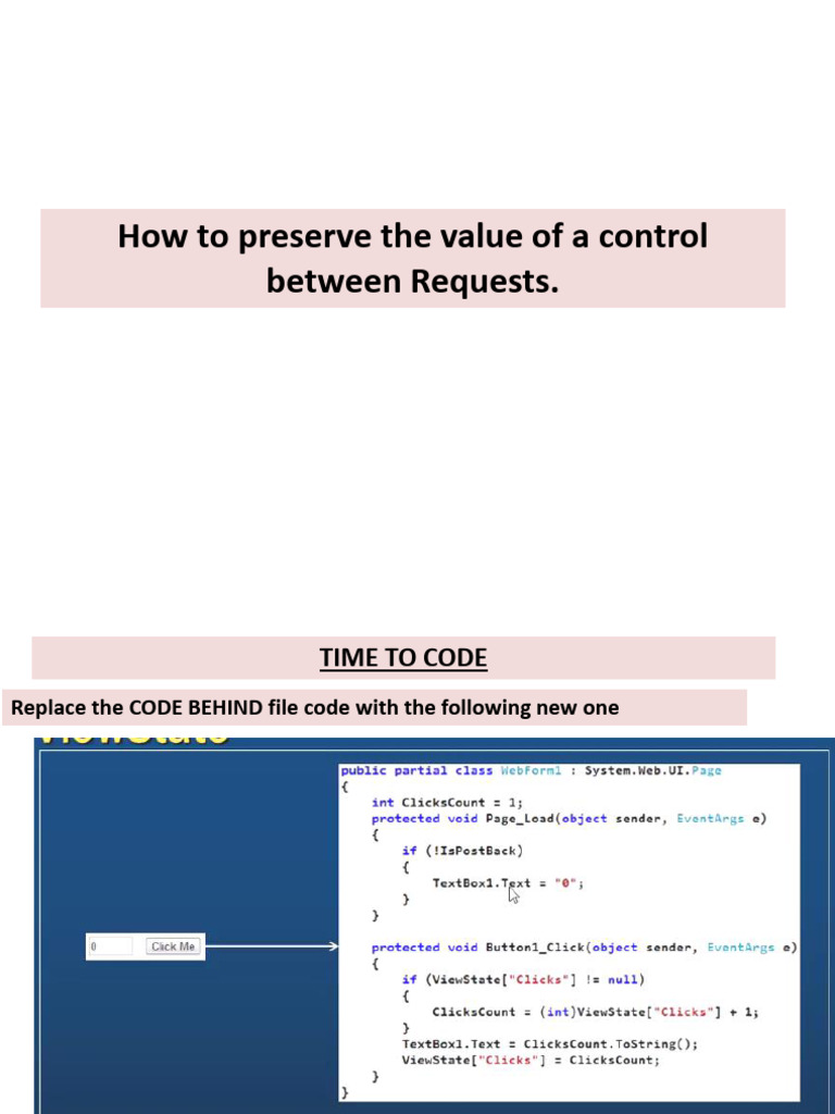 7.2.1 Preserving Values With ViewState | PDF
