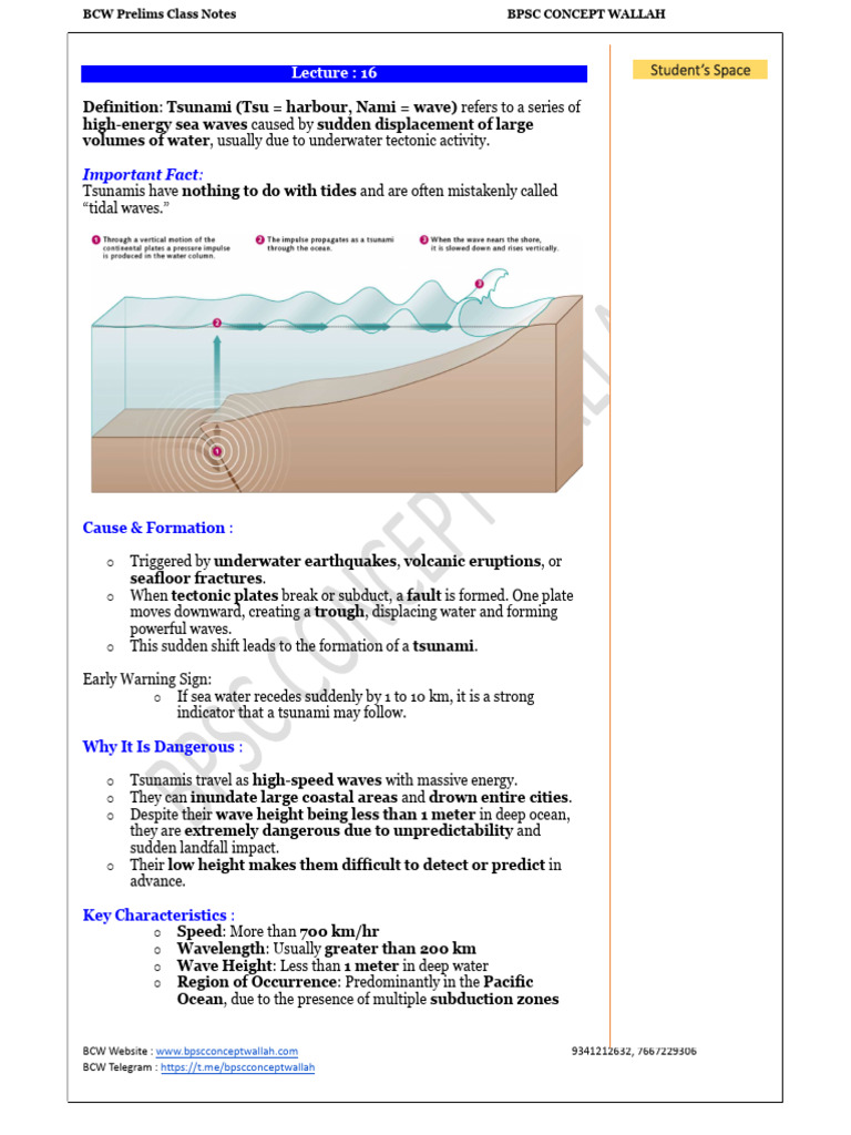 Cyclone Notes | PDF | Tropical Cyclones | Tsunami