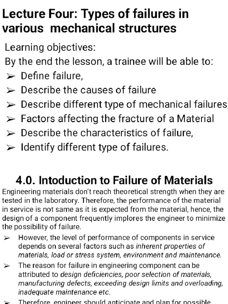 Lecture Four-Types of Failures - Phoenix | PDF