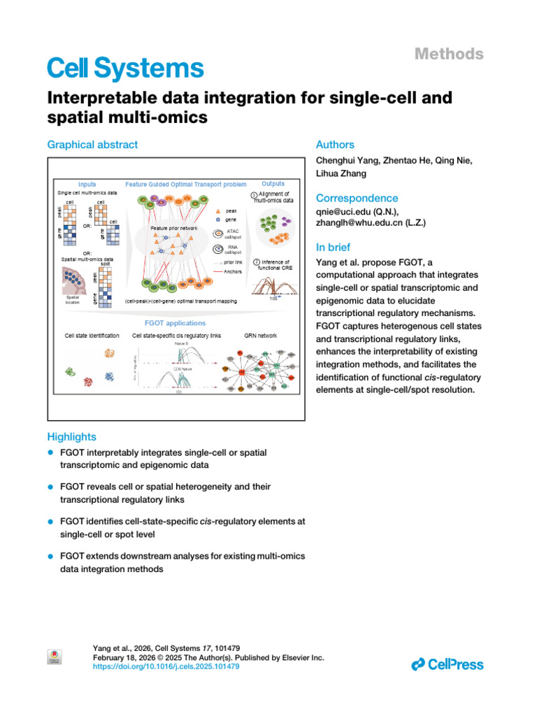 Interpretable Data Integration For Single Cell and | PDF ...