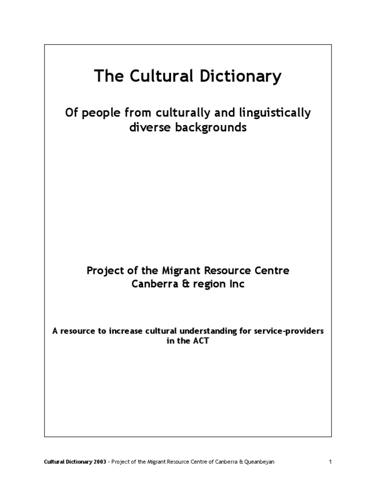 Culture intelligence overview