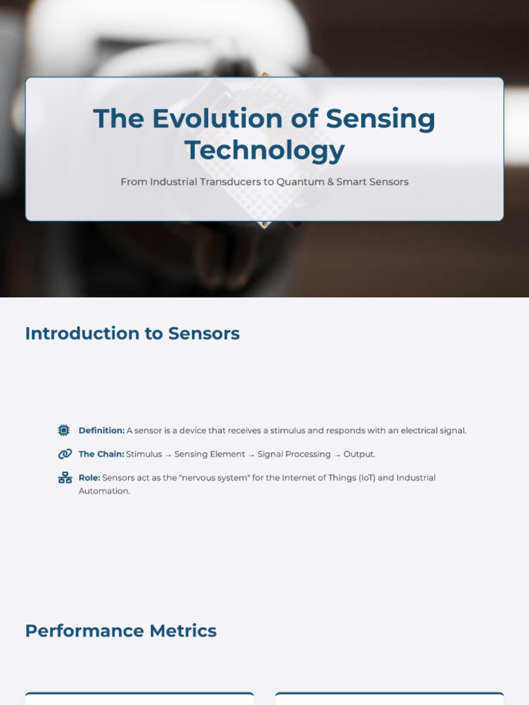 The Evolution of Sensing Technology | PDF
