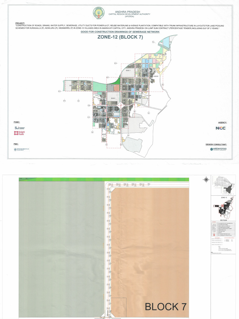 GFC Drawings of Sewerage Network Zone 12 Block 7 | PDF