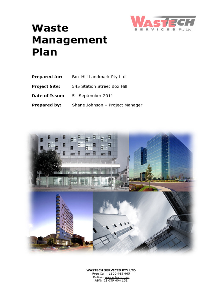 545 Station Street Waste Management Plan | PDF | Municipal Solid Waste ...