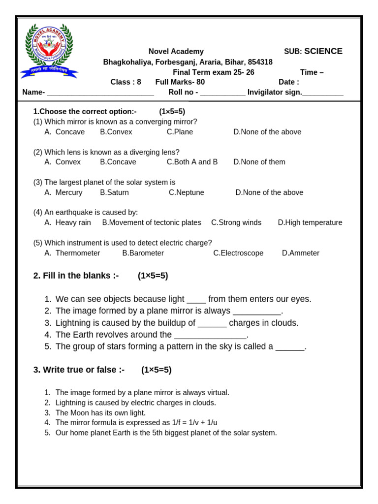 Class 8 Science | PDF