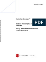 As 4433.6-2000 Guide To The Sampling of Particulate Materials Inspection of Mechanical Sampling Systems