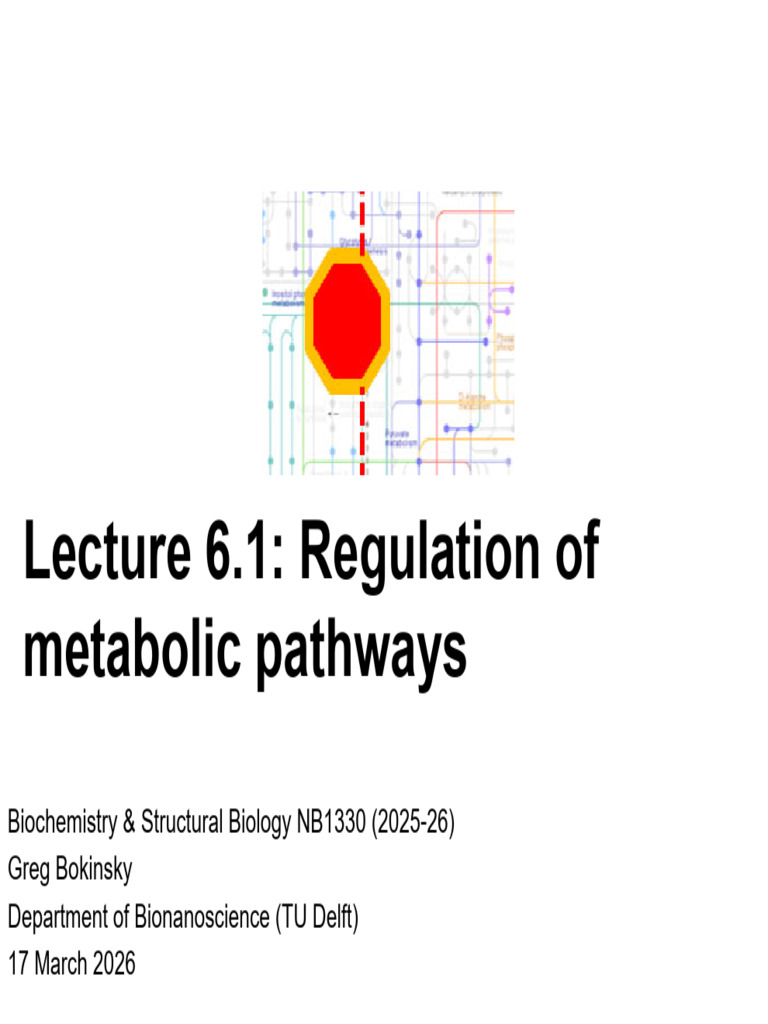 NB1330 - Lecture 6.1 - Introduction To Metabolism Part 2 | PDF ...
