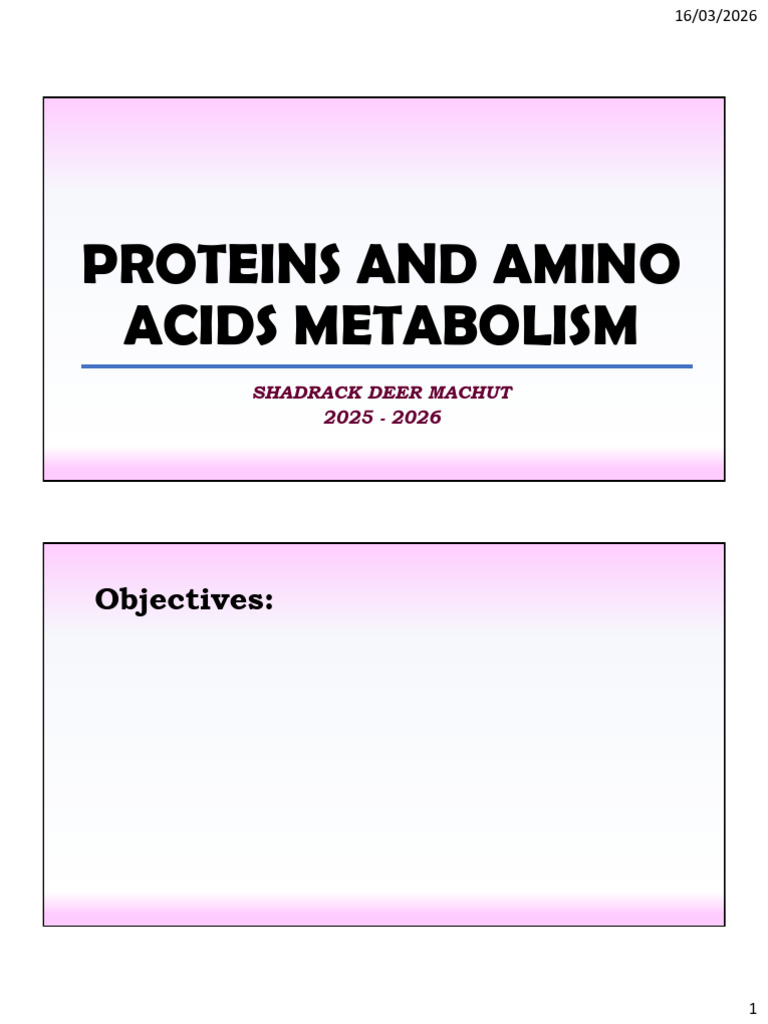 MASHUT-09-Metabolism of Proteins and Amino Acids | PDF | Alanine ...