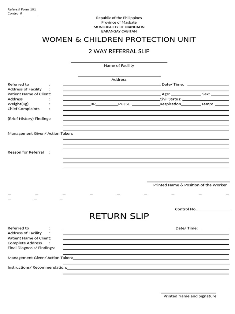 2 Way Referral Slip | PDF