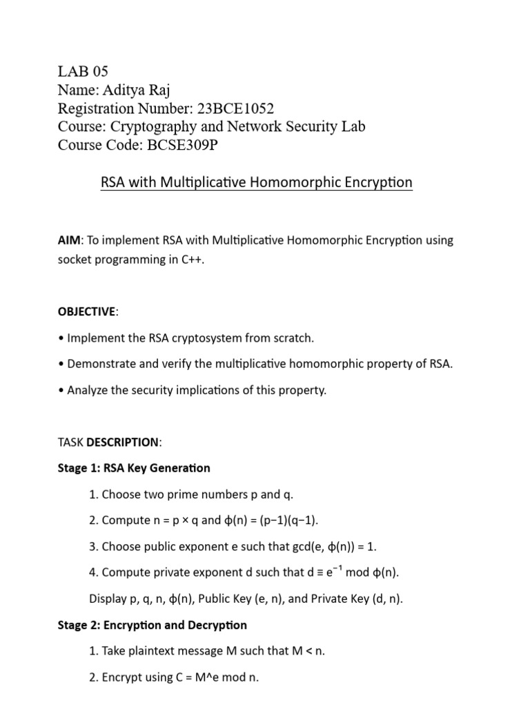 23 BCE1052 Lab 06 | PDF | Encryption | Public Key Cryptography