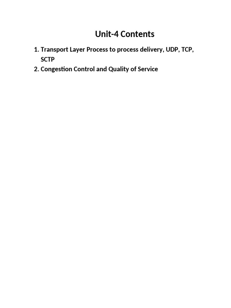 Unit Contents | PDF