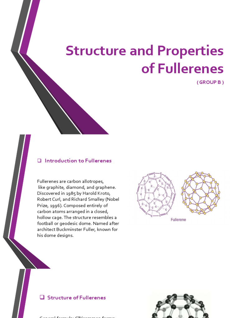 Group B Structure and Properties of Fullerenes | PDF