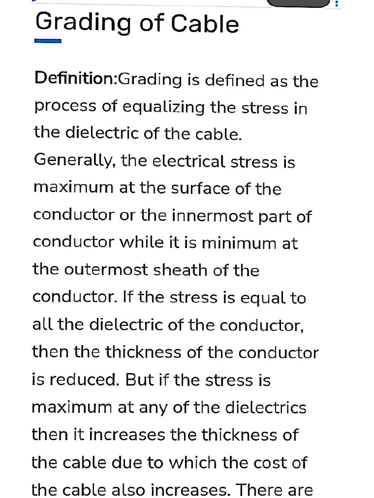 Grading of Cable | PDF