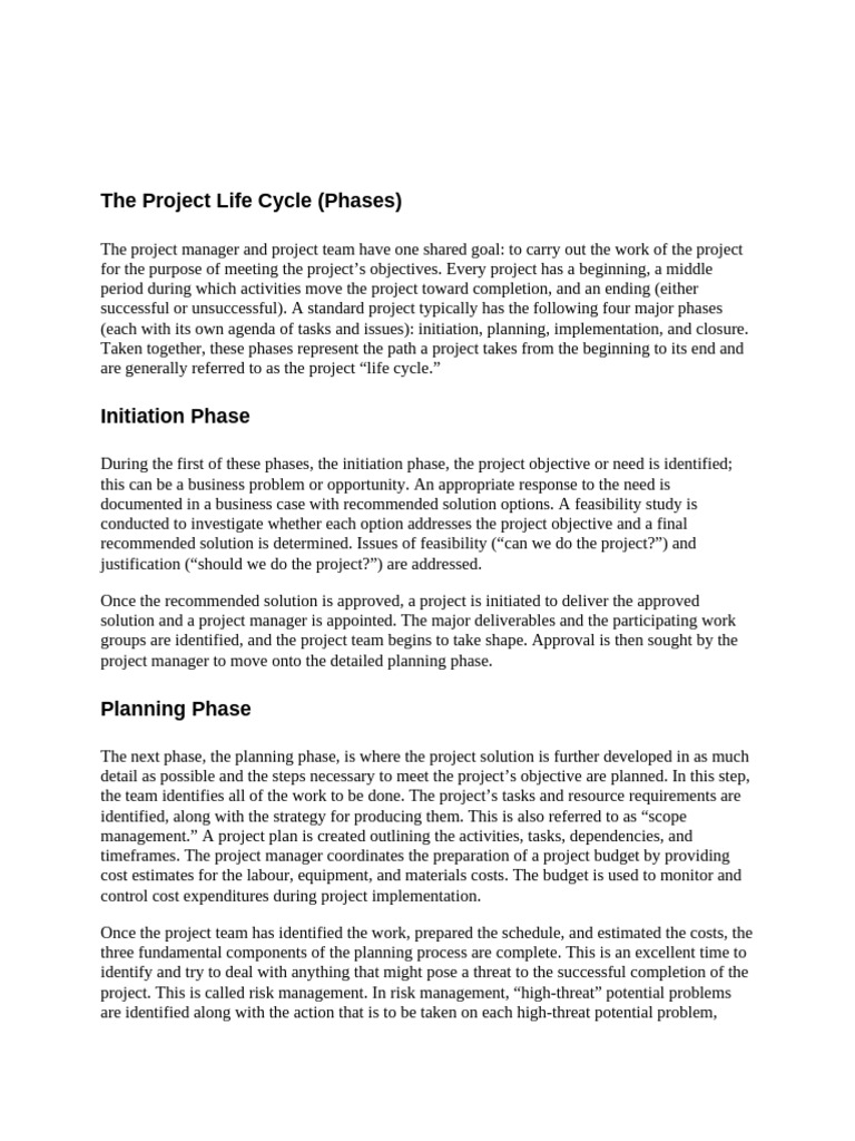 Project Management Notes | PDF