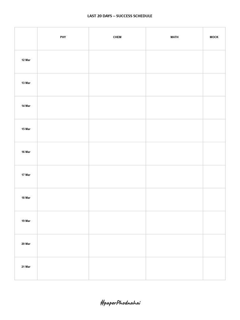 Day Wise Schedule | PDF