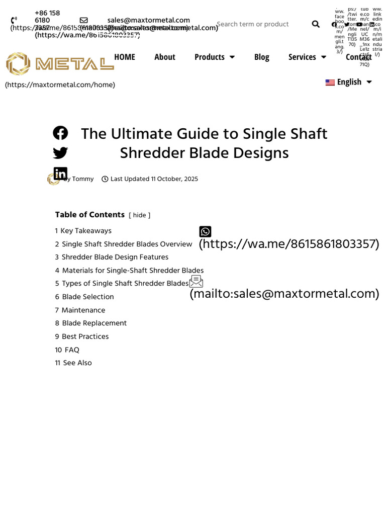 The Ultimate Guide To Single Shaft Shredder Blade Designs: (Https://wa ...