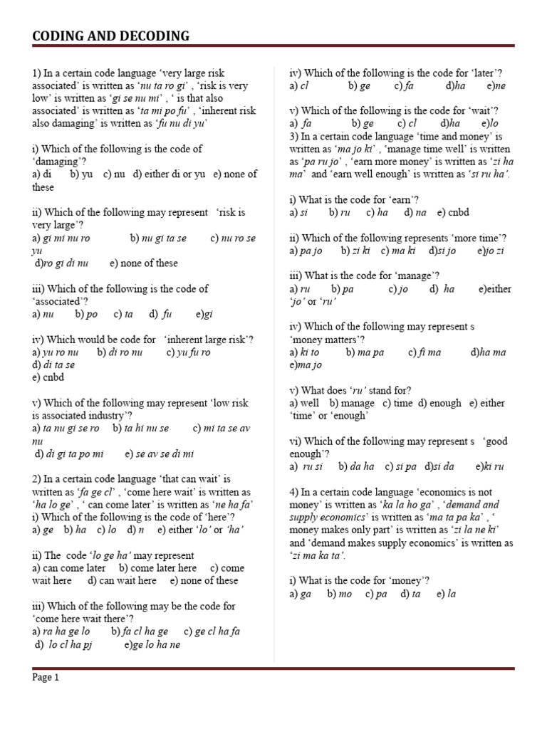 Coding Decoding Classroom | PDF | Consonant | Phonetics