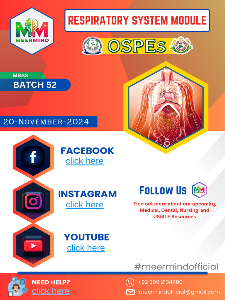 CMC-Respiratory System Module Batch 52 by MeerMind | PDF | Medical ...