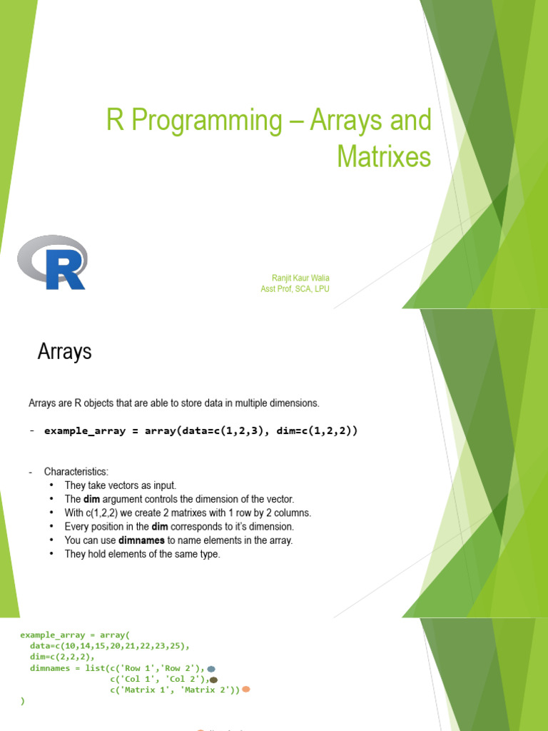 Arrays and Matrices | PDF