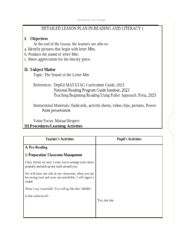 Week 2 Lesson Plan | PDF