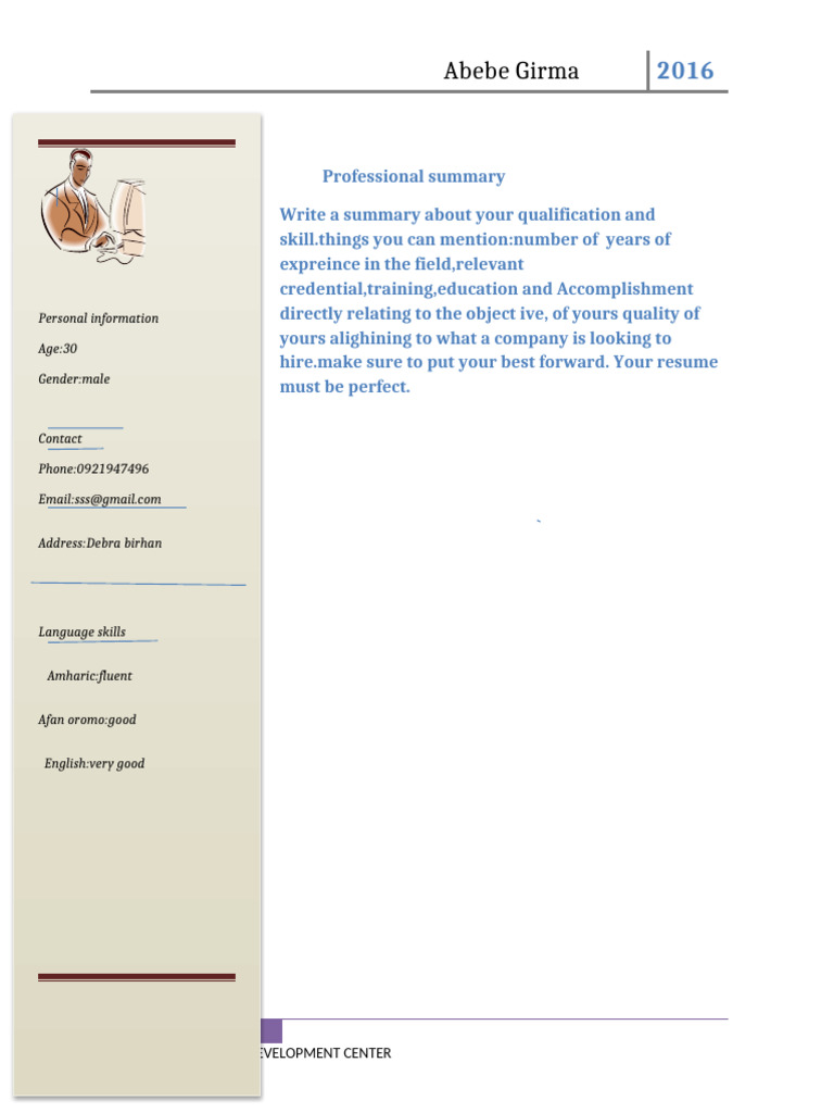 Professional Summary | PDF