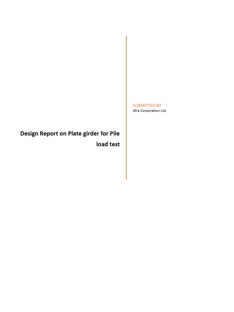 Plate Girder Design Report | PDF | Bending | Beam (Structure)