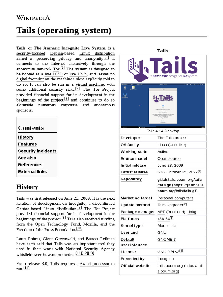 Tails (Operating System) | PDF | Computing | Software