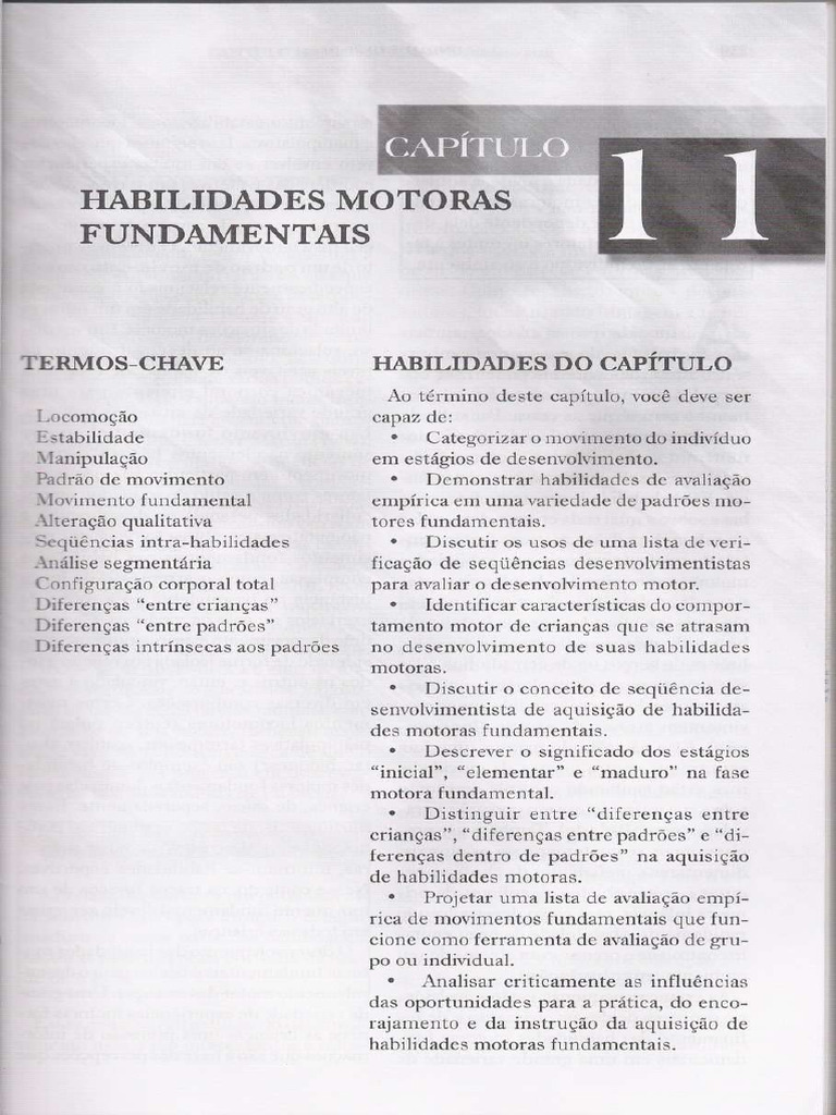 Habilidades Motoras Fundamentais | PDF | Aprendizado | Força