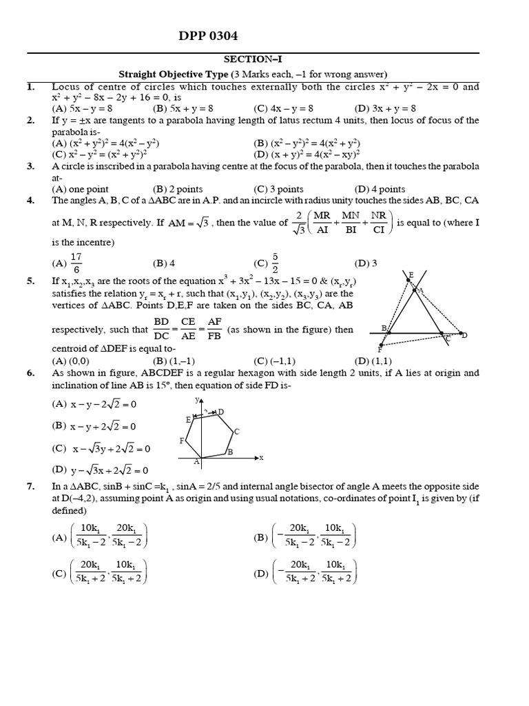 DPP 0304 Apex | PDF | Circle | Elementary Mathematics