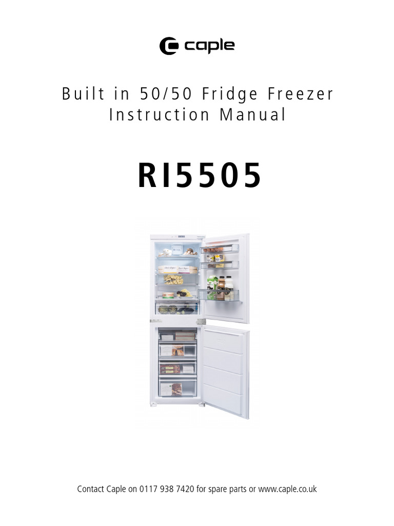 RI5505 Fridge Freezer Instruction Manual | PDF | Refrigerator | Ac ...