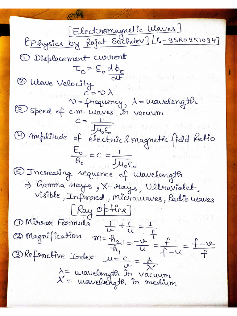 Formula Sheet Paper - 2 | PDF