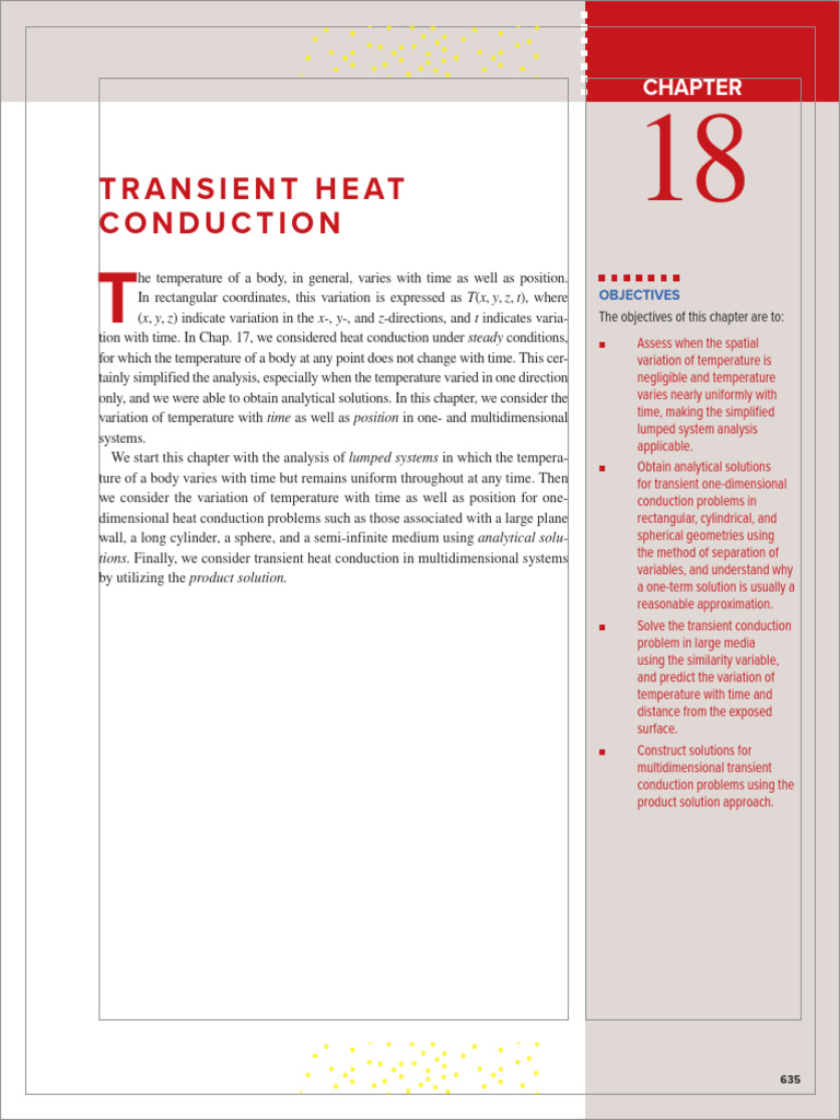 c18 Transient Heat Conduction | PDF | Thermal Conduction | Heat Transfer