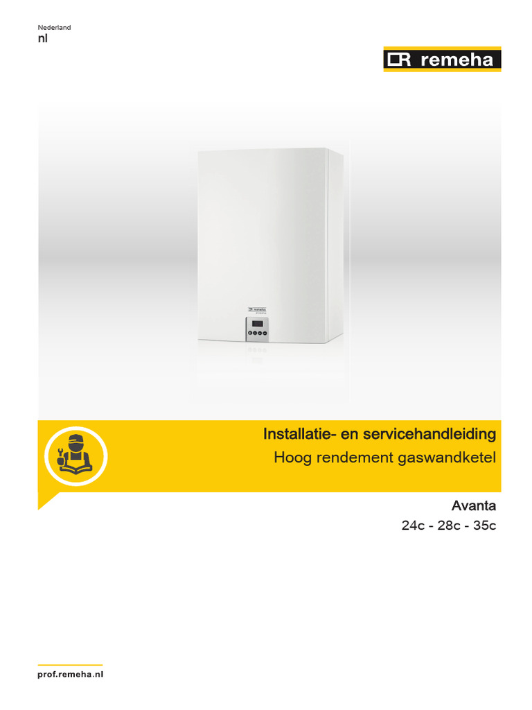 Installatie en Servicehandleiding Avanta 24c 28c 35c | PDF