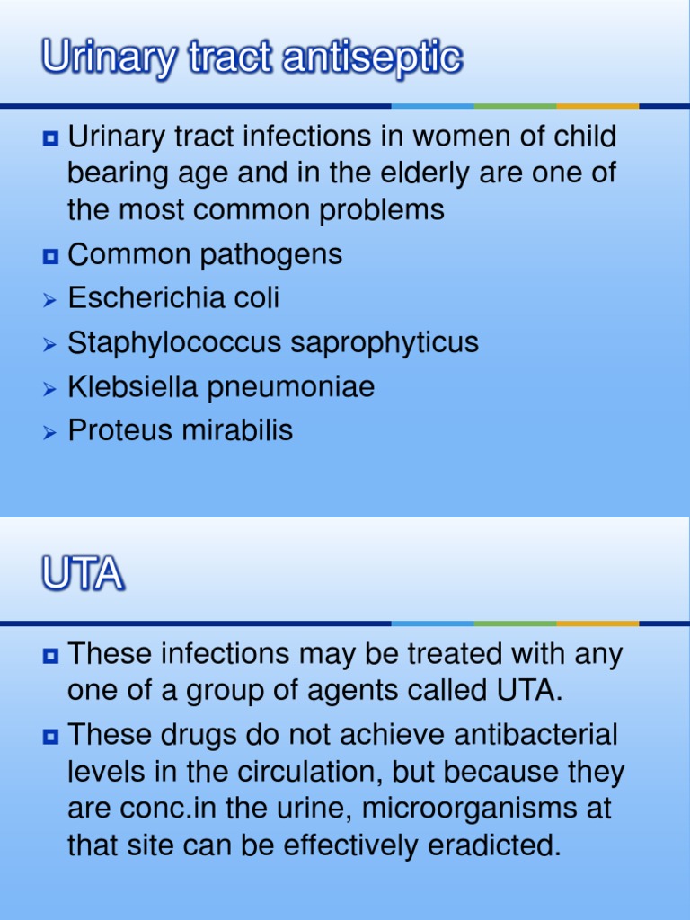 Urinary Tract Antiseptic PDF Urinary Tract Infection Antibiotics