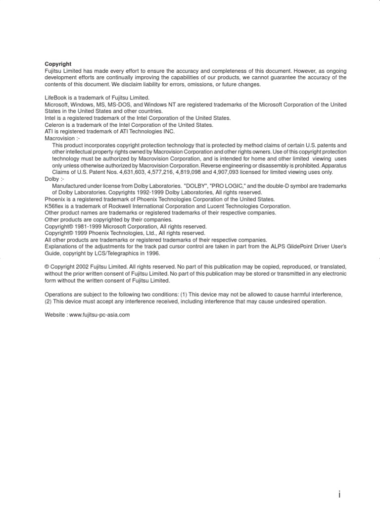 Manual Laptop Fujitsu Siemens E7010 | Battery (Electricity) | Battery